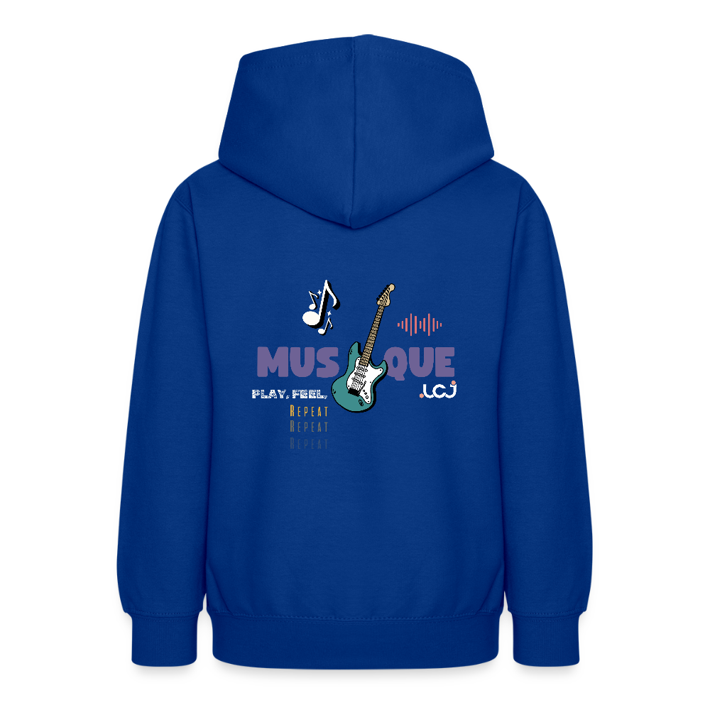 Sweat à capuche Musique - Enfant / Ado - bleu royal