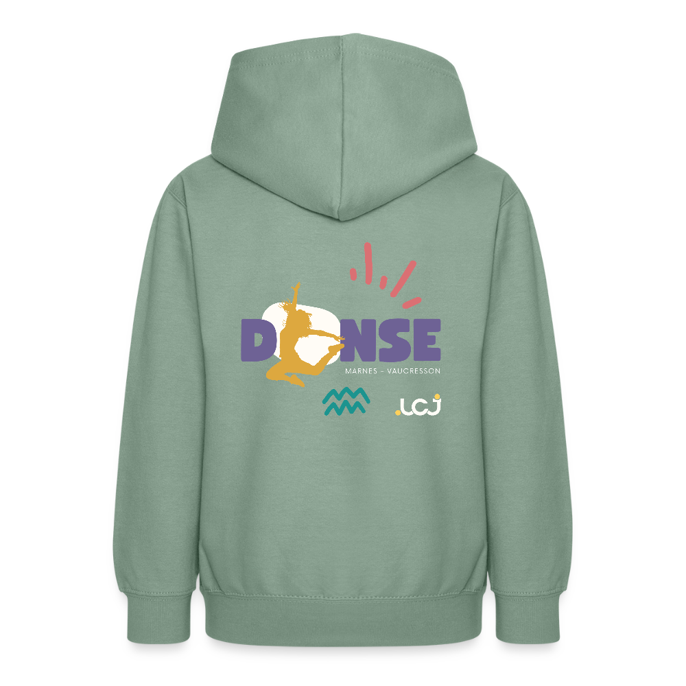 Sweat à capuche Danse - Ado - vert-de-gris