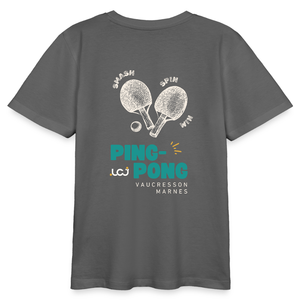 T-shirt bio Ping-Pong - Ado - charbon