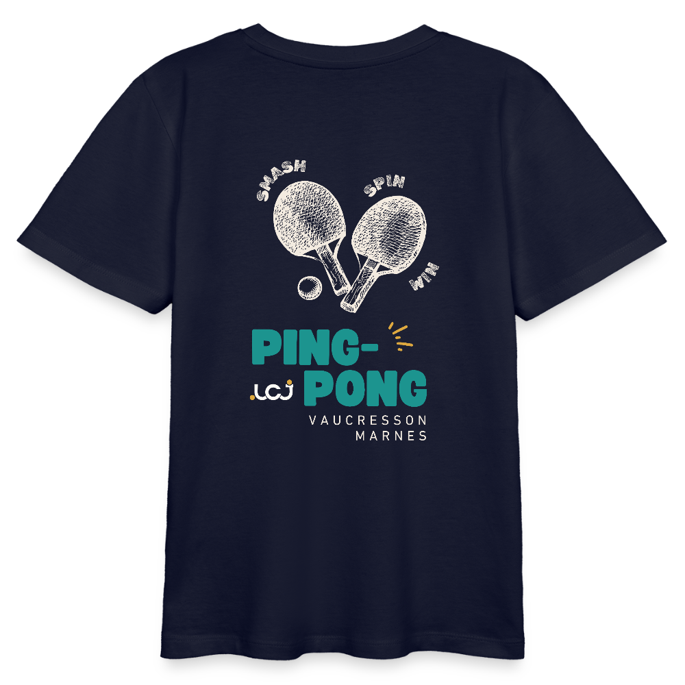 T-shirt bio Ping-Pong - Ado - marine