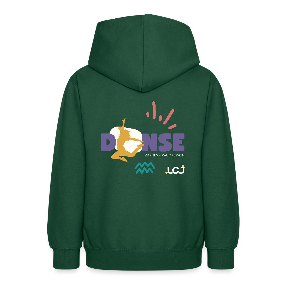 Sweat à capuche Danse - Ado - vert bouteille