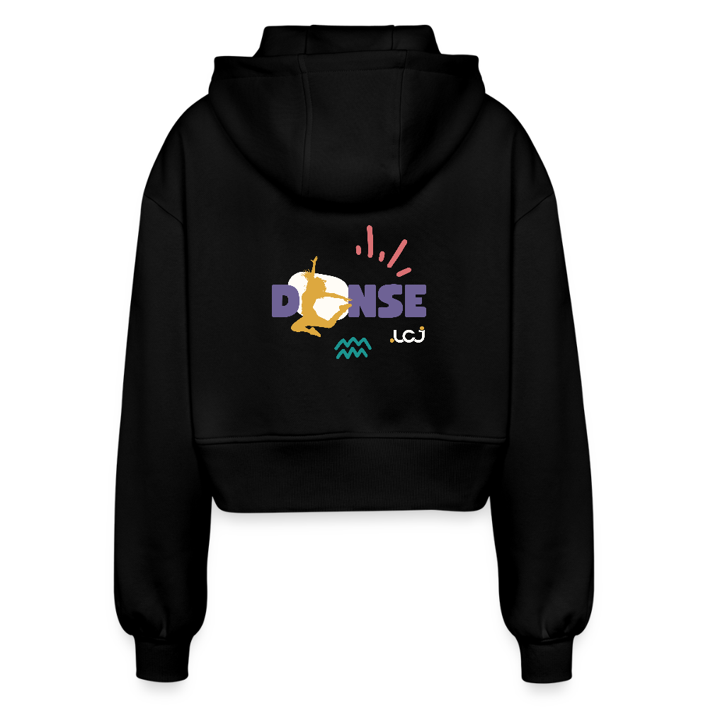 Veste à capuche courte oversize Danse -  Femme - noir