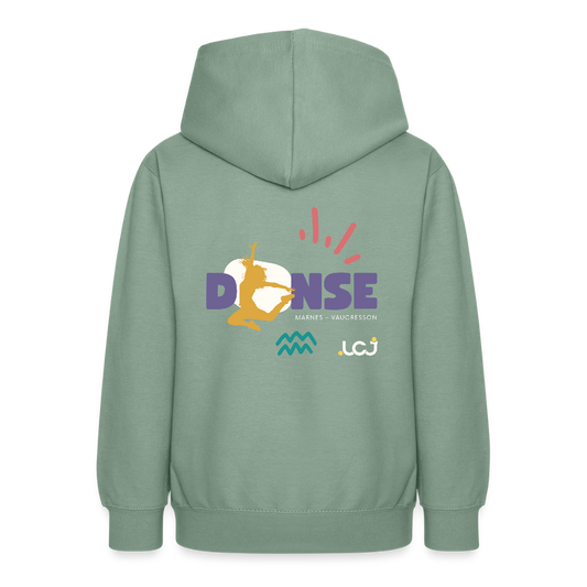 Sweat à capuche Danse - Ado - vert-de-gris