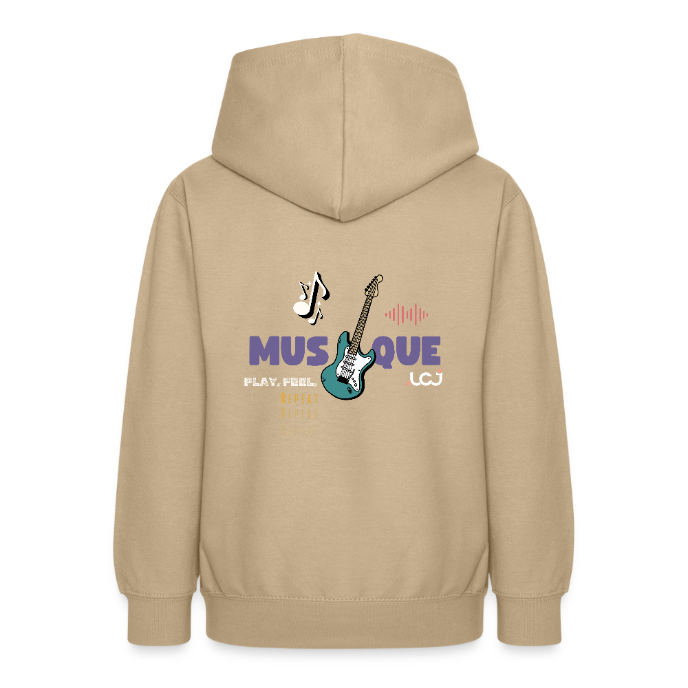 Sweat à capuche Musique - Enfant / Ado - jaune sable