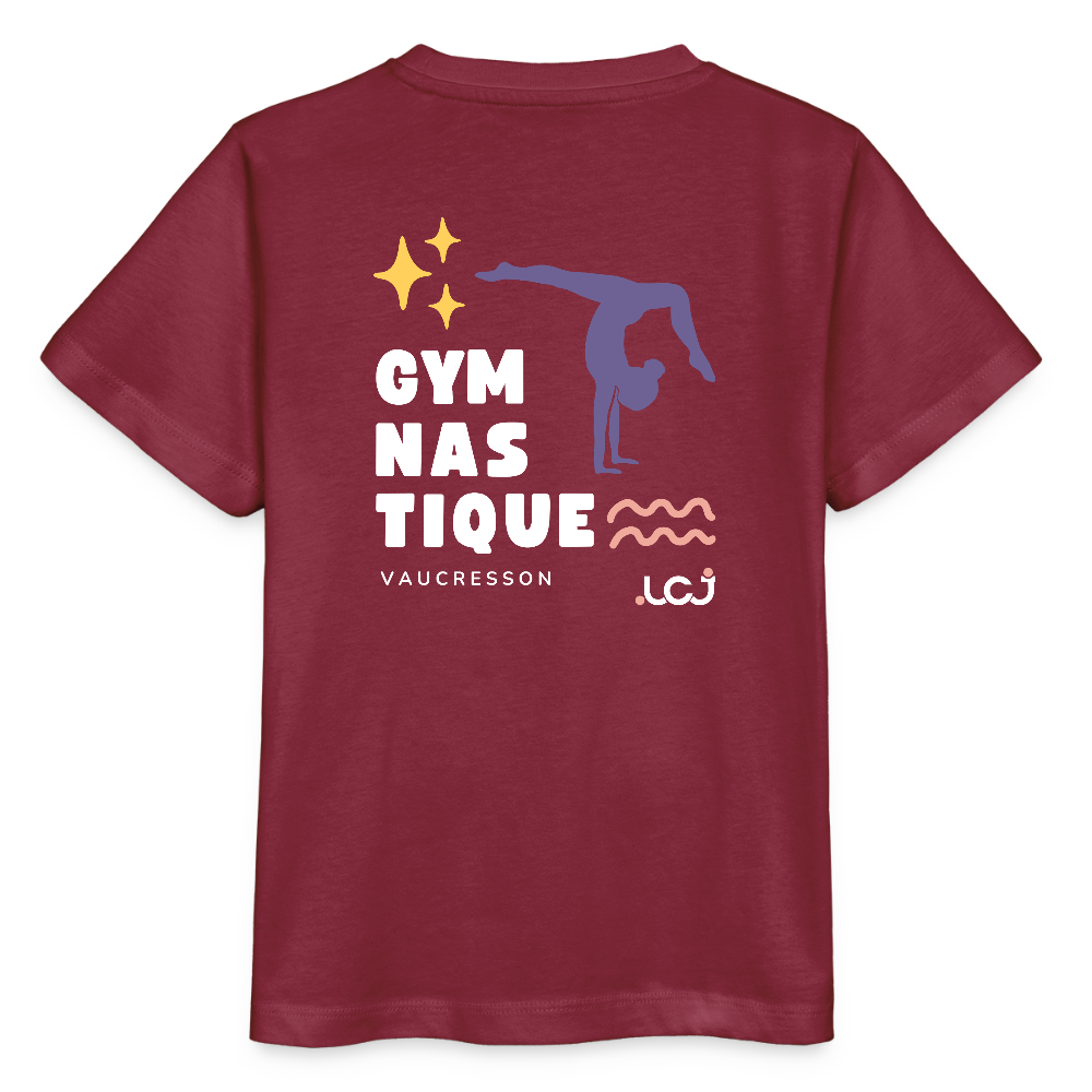 T-shirt bio Gym Enfant - bordeaux