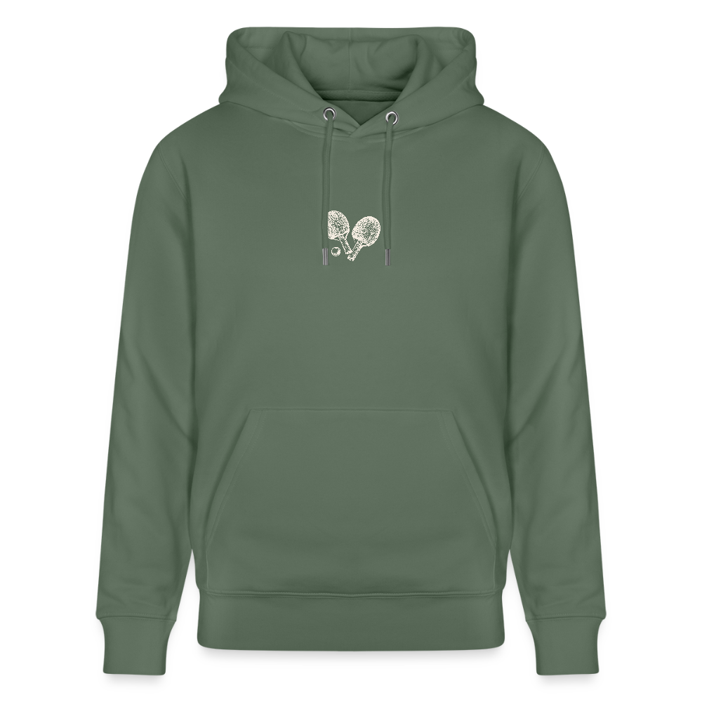 Sweat à capuche bio Ping-pong - vert sapin