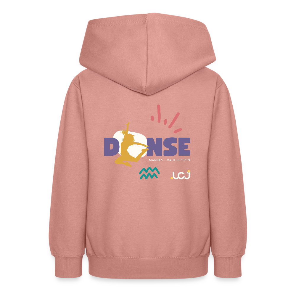 Sweat à capuche Danse - Ado - rose poudré