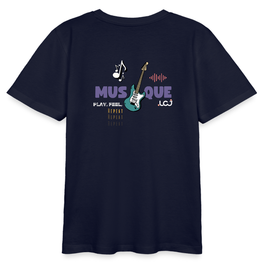 T-shirt bio Musique - Ado - marine