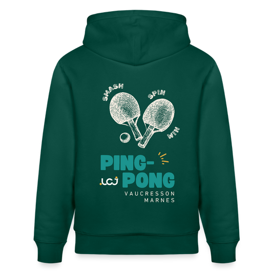 Sweat à capuche bio Ping-pong - forêt