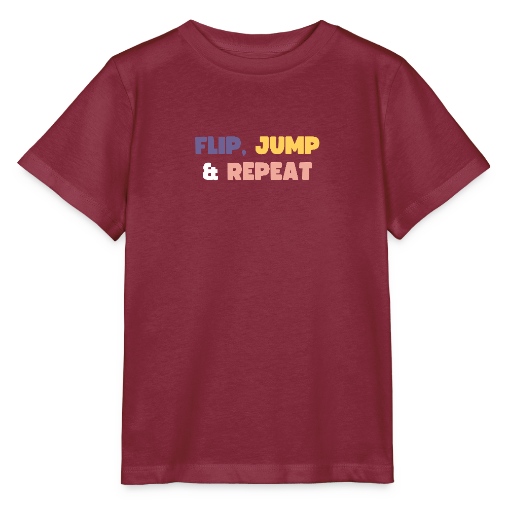 T-shirt bio Gym Enfant - bordeaux