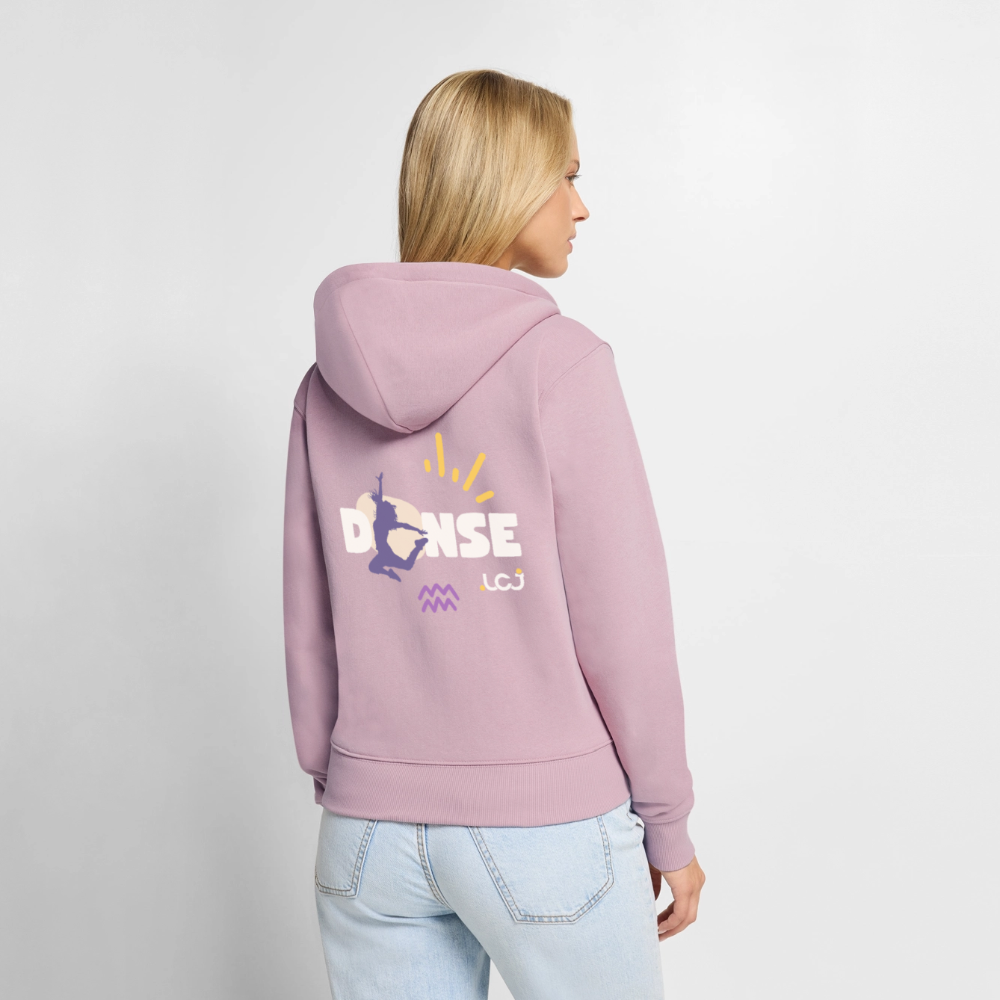 Veste à capuche zippée léger Femme - rose poudré