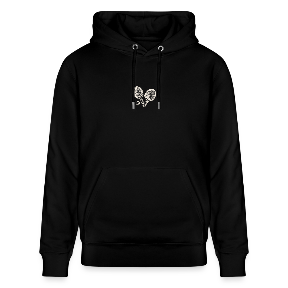 Sweat à capuche bio Ping-pong - noir