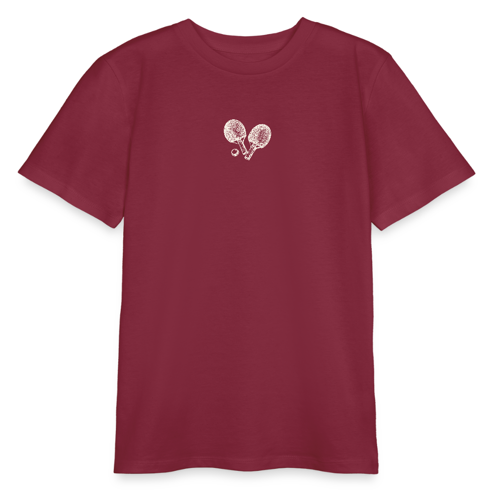 T-shirt bio Ping-Pong - Ado - bordeaux