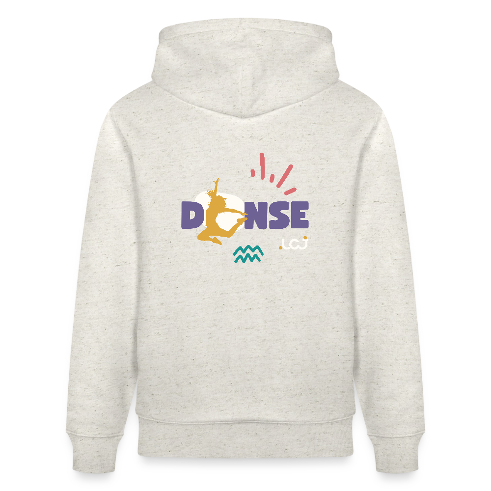 Sweat à capuche bio Danse - Femme - beige chiné